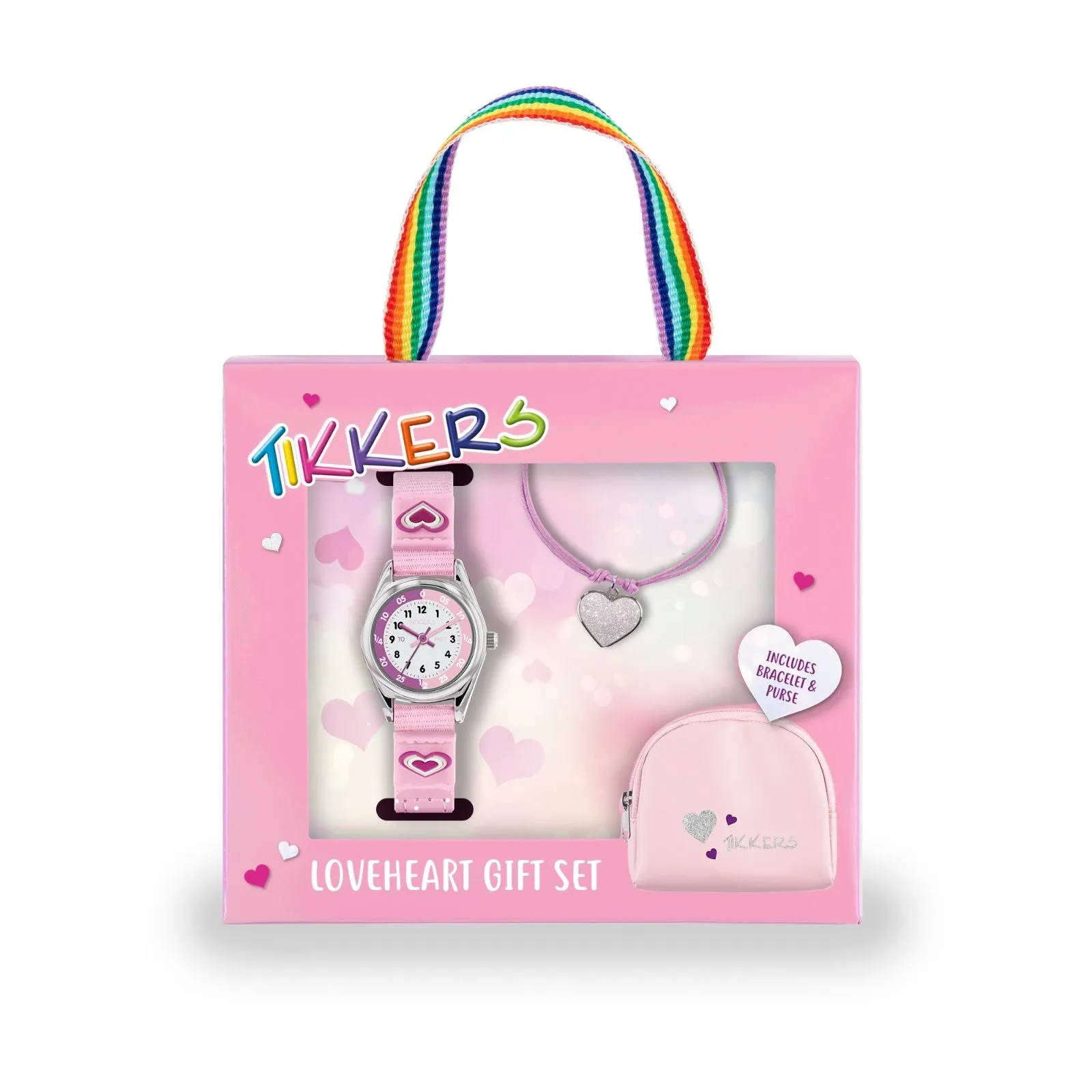 Tikkers Pink Heart Watch Gift Set ATK1031