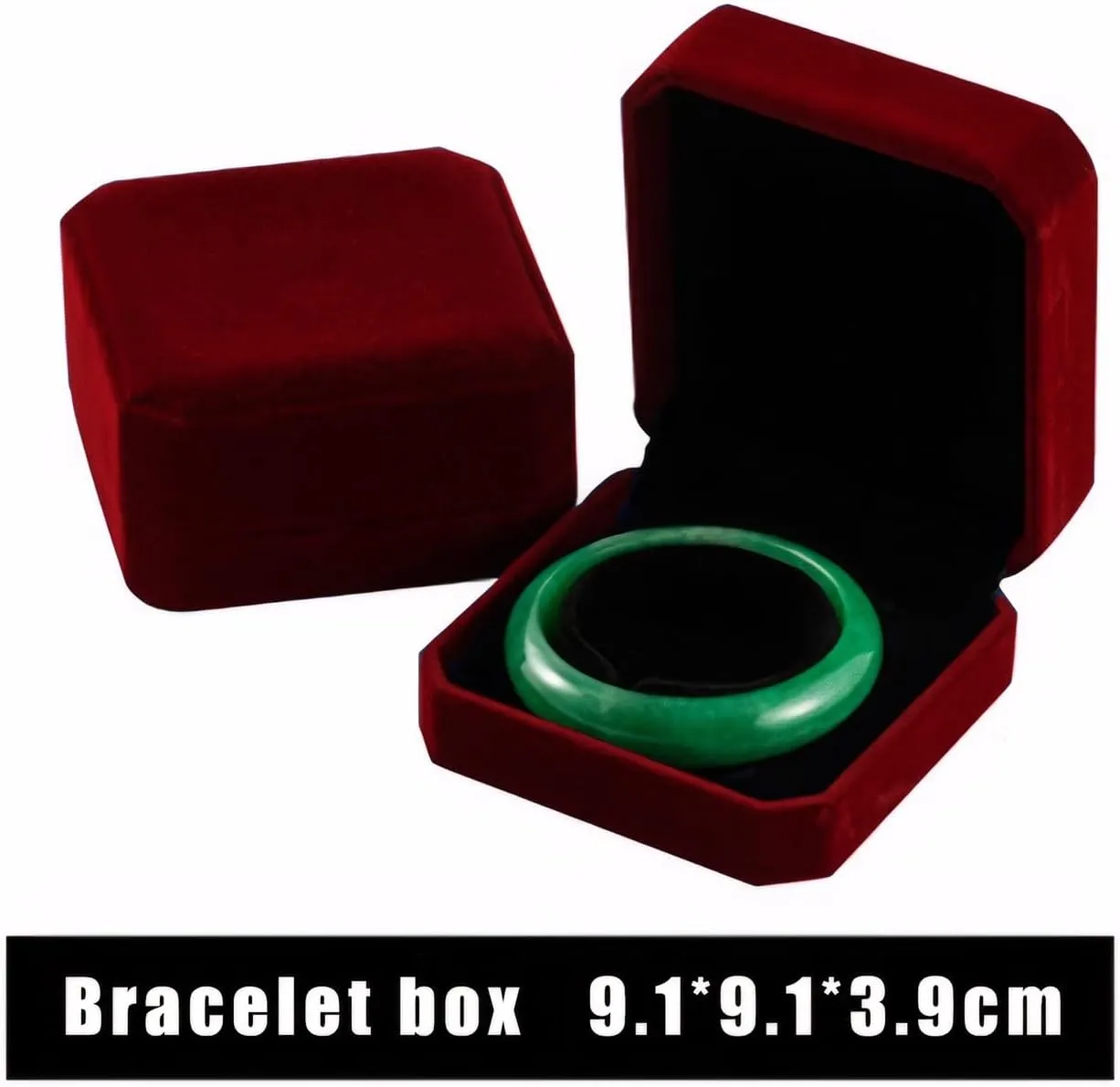 Velvet Jewelry Gift Box Set, Bracelet,Ring,Necklace Storage Case, Elegant Display Box for Wedding, Engagement, Proposal, Birthday and Anniversary (4, Red)