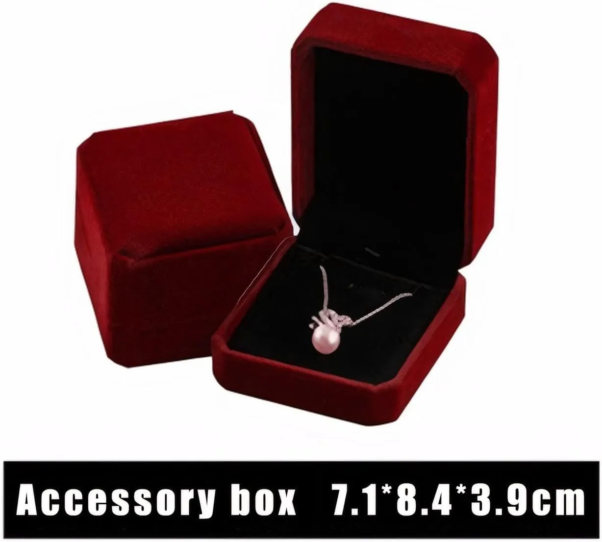 Velvet Jewelry Gift Box Set, Bracelet,Ring,Necklace Storage Case, Elegant Display Box for Wedding, Engagement, Proposal, Birthday and Anniversary (4, Red)