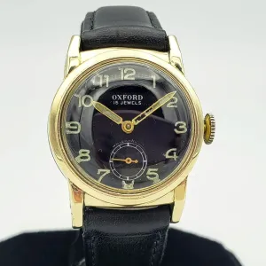 Vintage Oxford Military Style Wristwatch Sindaco Movement 15 Jewels Watch