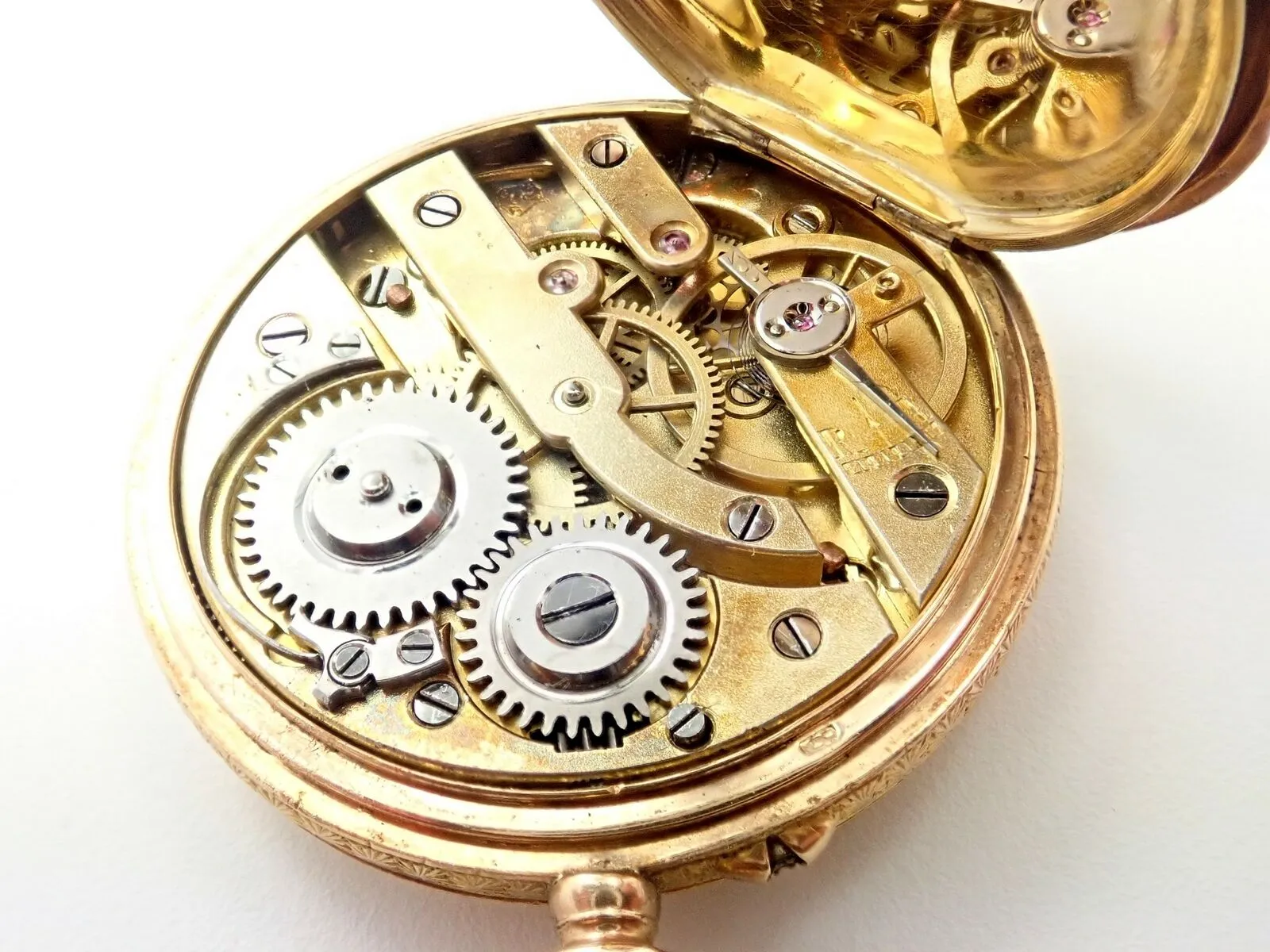Vintage! Swiss 14k Yellow Gold Ladies Pocket Watch 33mm High Grade Movement