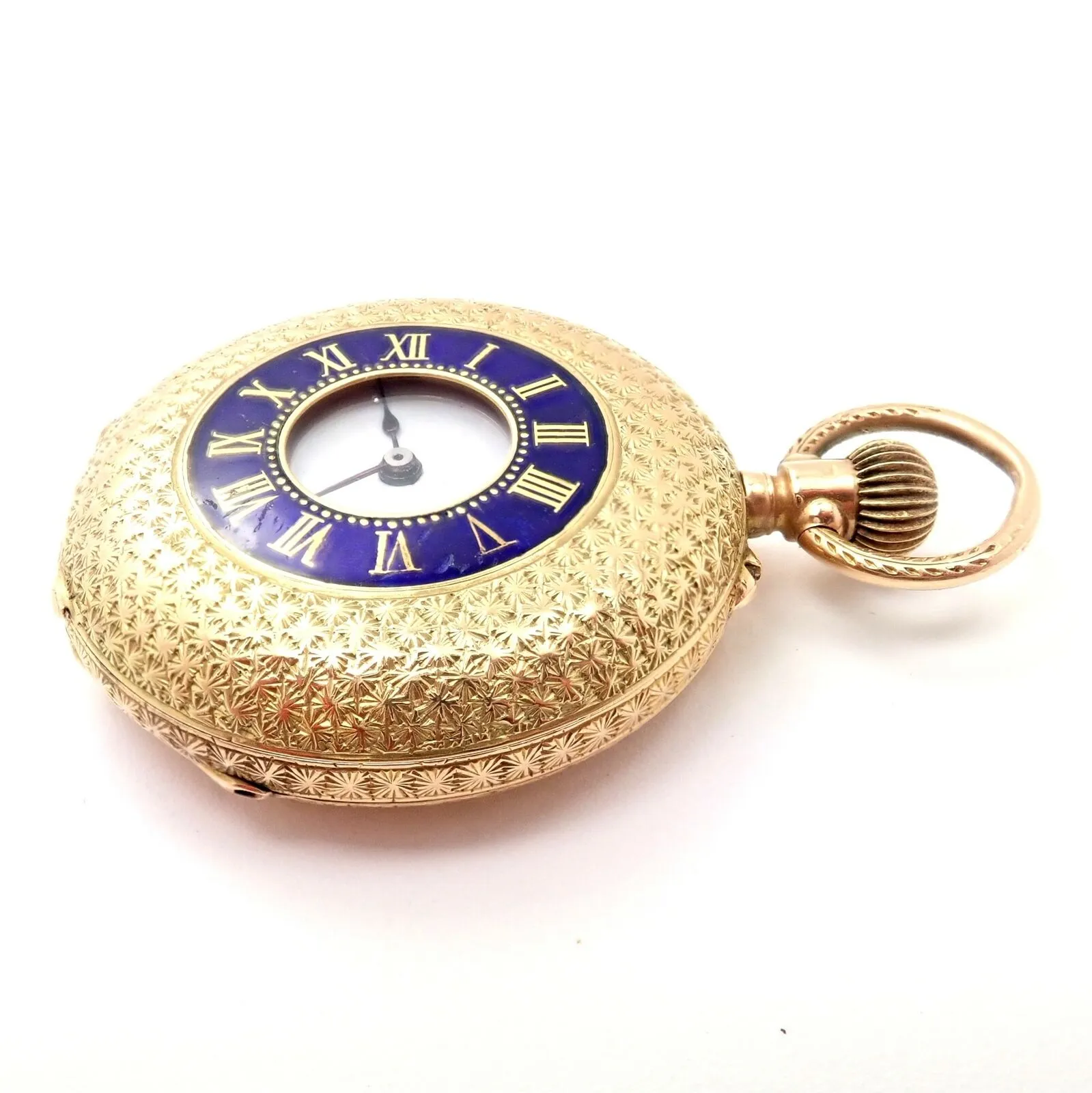 Vintage! Swiss 14k Yellow Gold Ladies Pocket Watch 33mm High Grade Movement