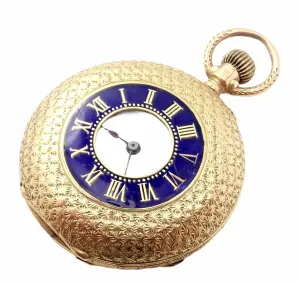 Vintage! Swiss 14k Yellow Gold Ladies Pocket Watch 33mm High Grade Movement