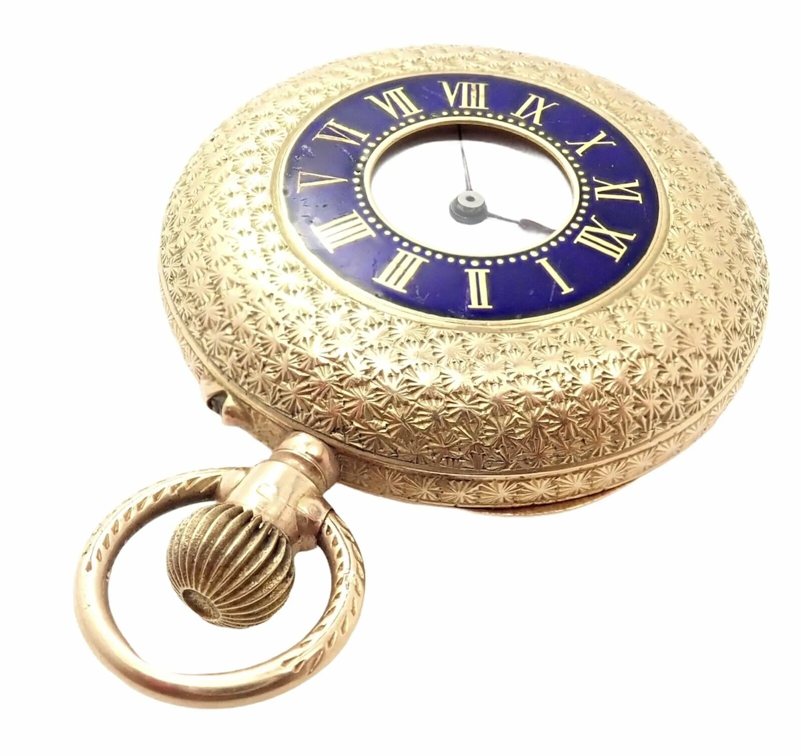 Vintage! Swiss 14k Yellow Gold Ladies Pocket Watch 33mm High Grade Movement