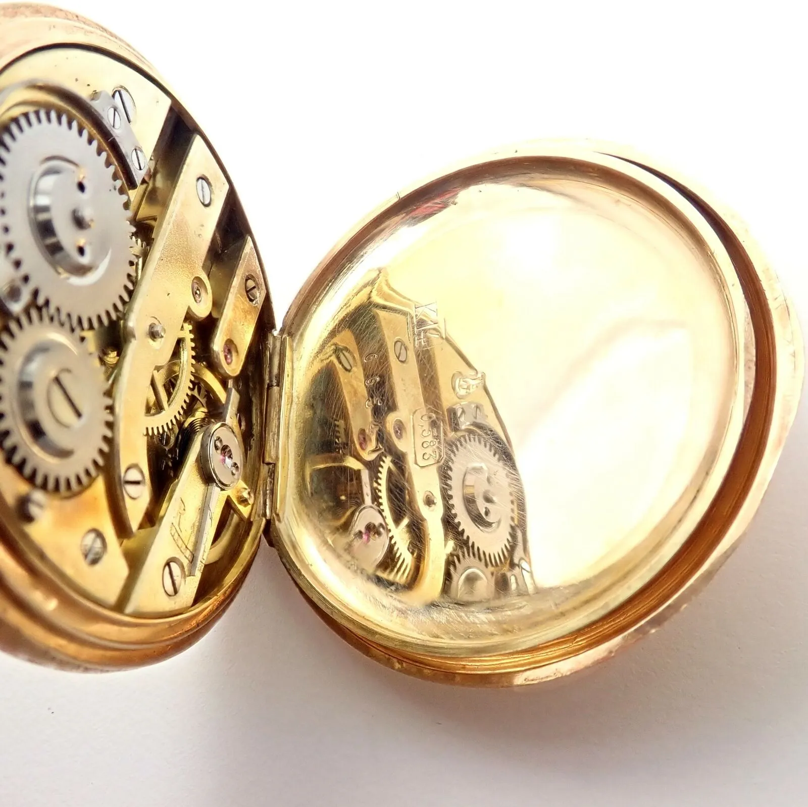 Vintage! Swiss 14k Yellow Gold Ladies Pocket Watch 33mm High Grade Movement