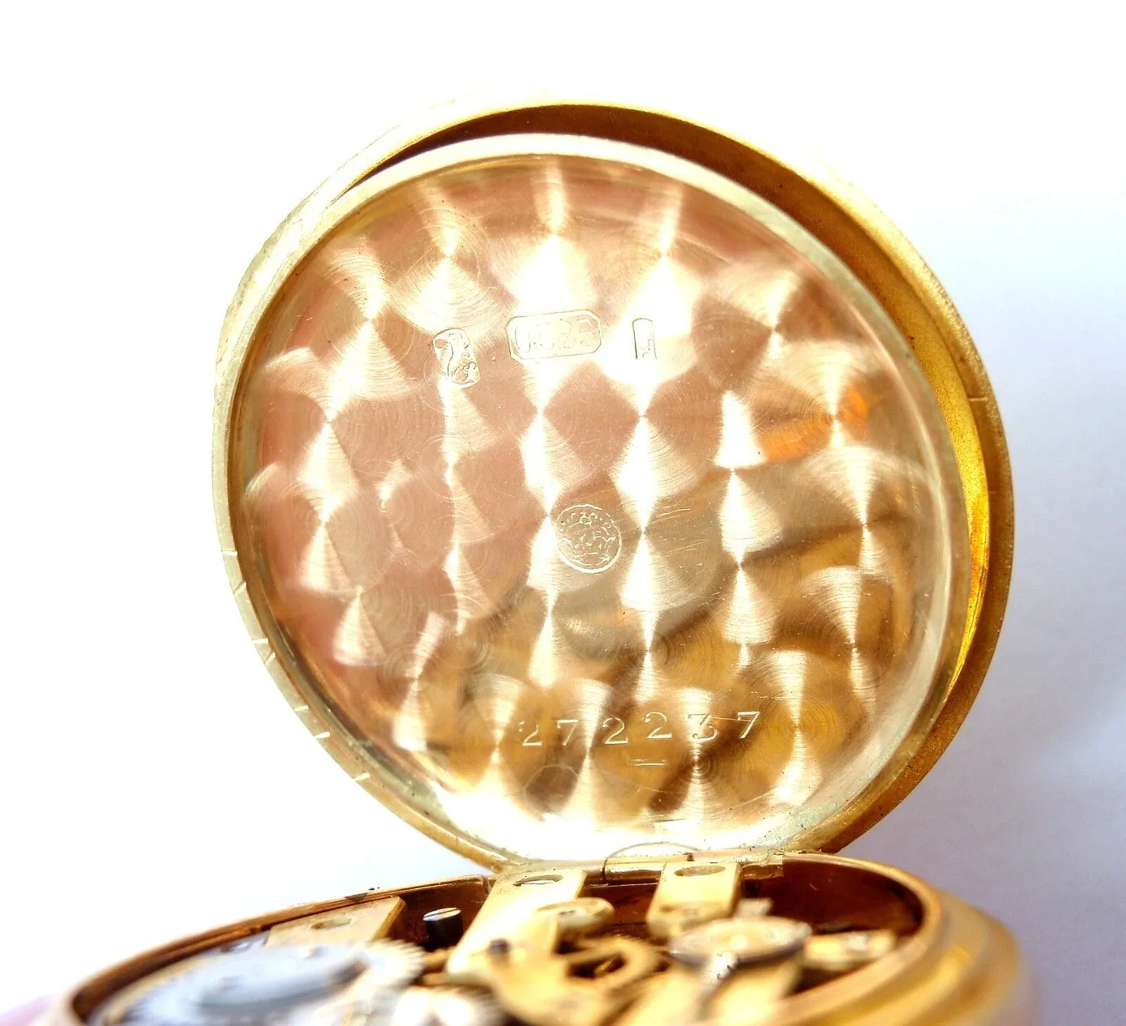 Vintage! Swiss Yellow Gold Diamond Ladies Pocket Watch High Grade Movement
