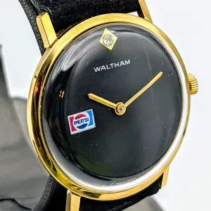 WALTHAM Pepsi Advertisement Watch Diamond Dial Swiss Wristwatch