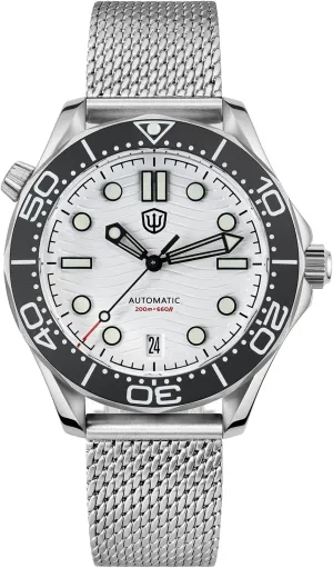 watchdives NH35 Automatic Watches for Men, WD007ST NTTD Dive Watch 39mm Domed Sapphire Crystal Wristwatch 200m Waterproof Watch