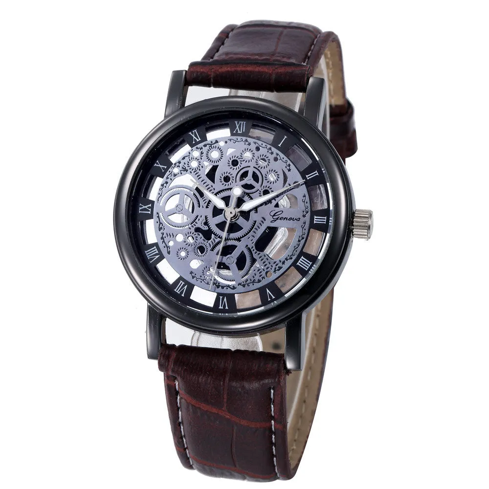 Women Stainless Steel Wrist Watch Hollow Analog Quartz Watches
