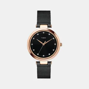 Women's Black Analog Stainless Steel Watch TWEL11826