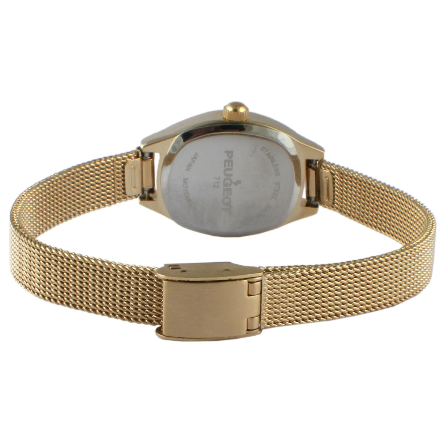 Women's Black Dial Moon phase Watch 30x20mm Calendar Mesh Bracelet